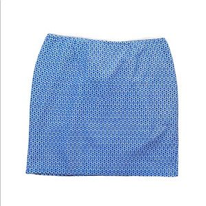 Talbots Eyelet Blue White Cotton Skirt 16WP